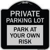 Signmission Private Parking Lot Heavy-Gauge Aluminum Architectural Sign, 18" x 18", BS-1818-23266 A-DES-BS-1818-23266